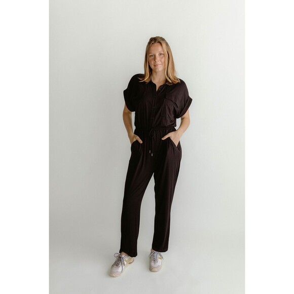 Steve Madden- Alya Jumpsuit Black size Small - Picture 1 of 4